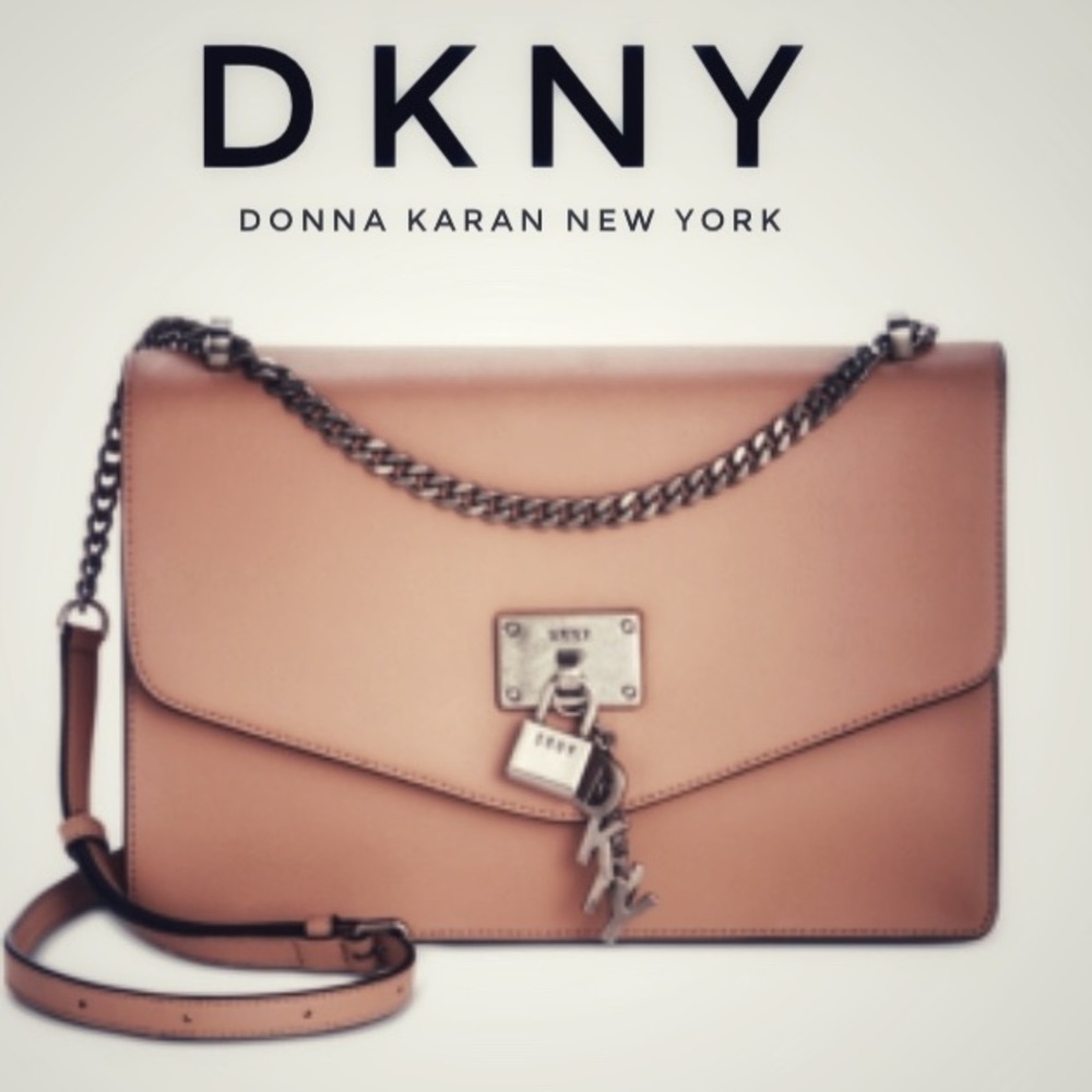 DKNY Elissa Leather Shoulder Flap